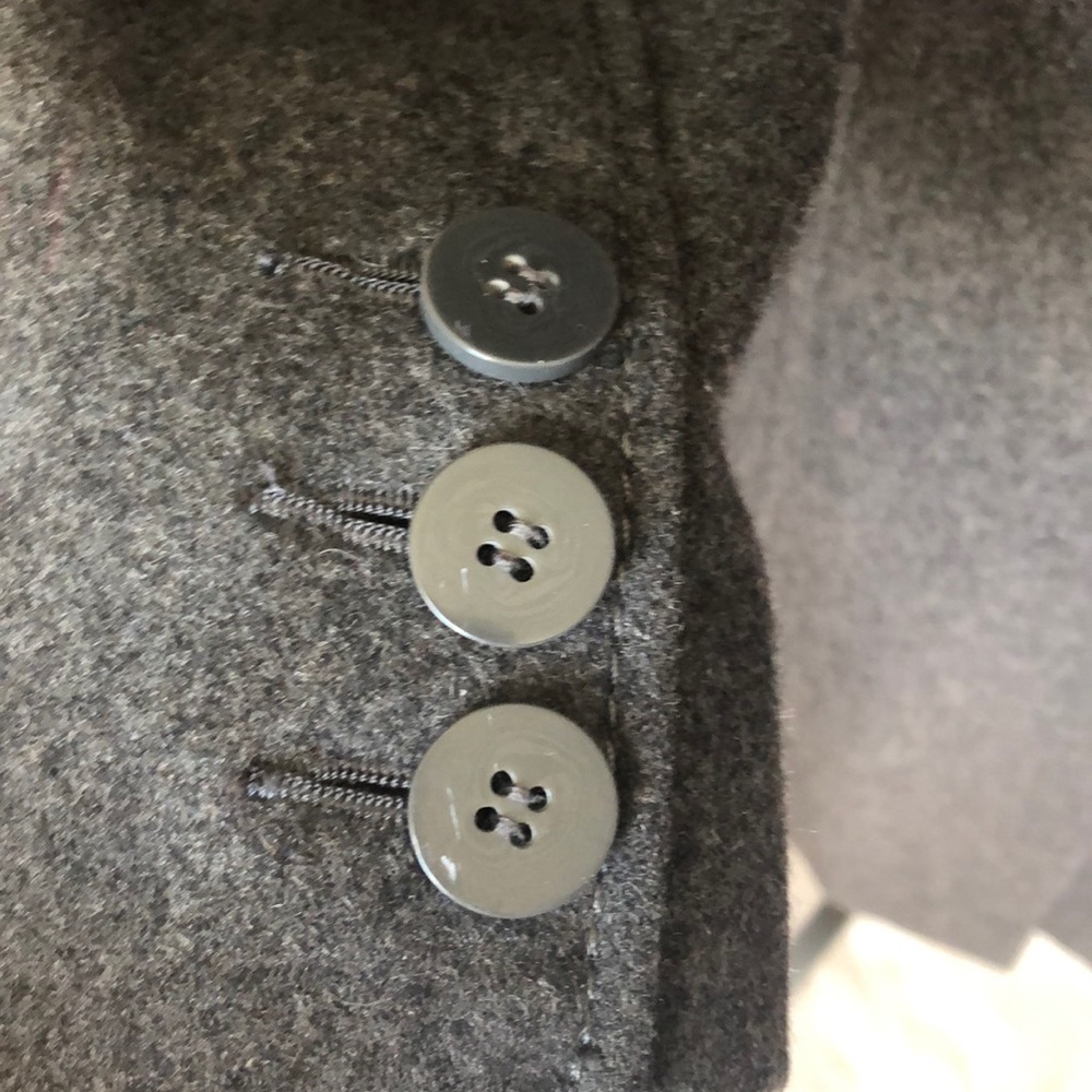 Kenneth Cole Reaction Women's Charcoal Gray Wool-Blend Pea Coat - Picture 5 of 8